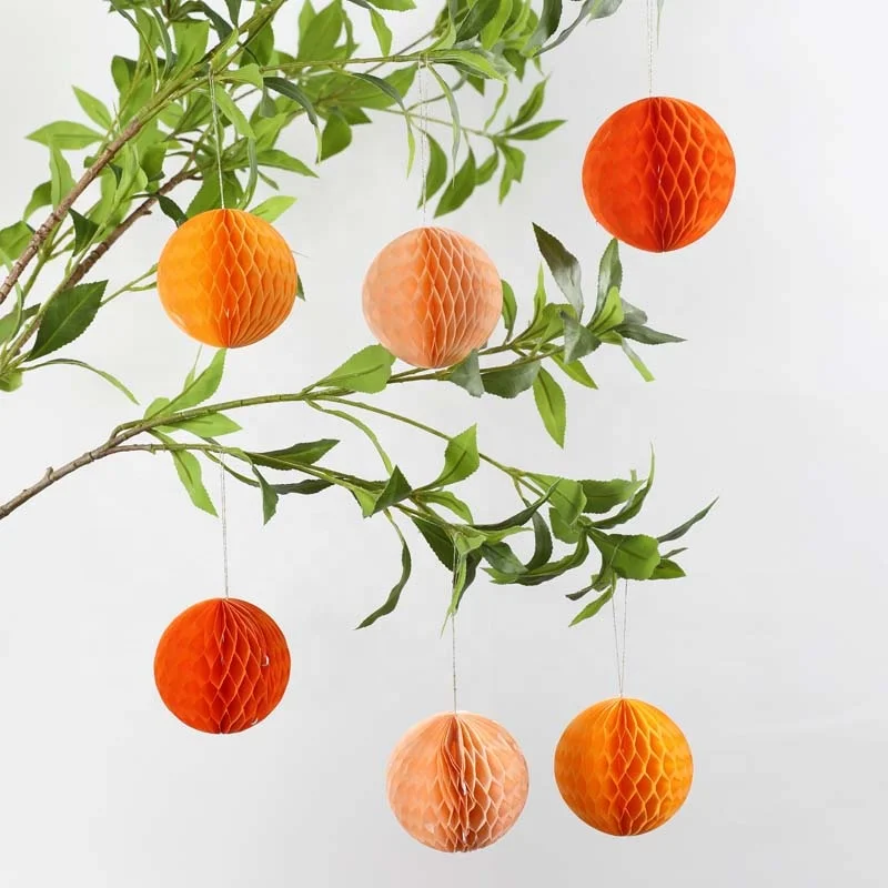 wholesale birthday Party supplies 15cm Tissue Paper Honeycomb Balls good quality handmade decoration colorful