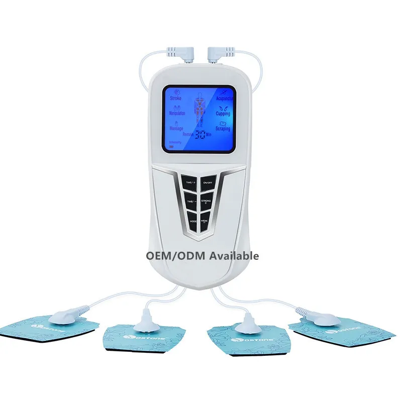 Electronic Pulse Massager Tens Ems Machine 4 Channels  Portable Muscle Stimulator Tens Therapy Physiotherapy Machine