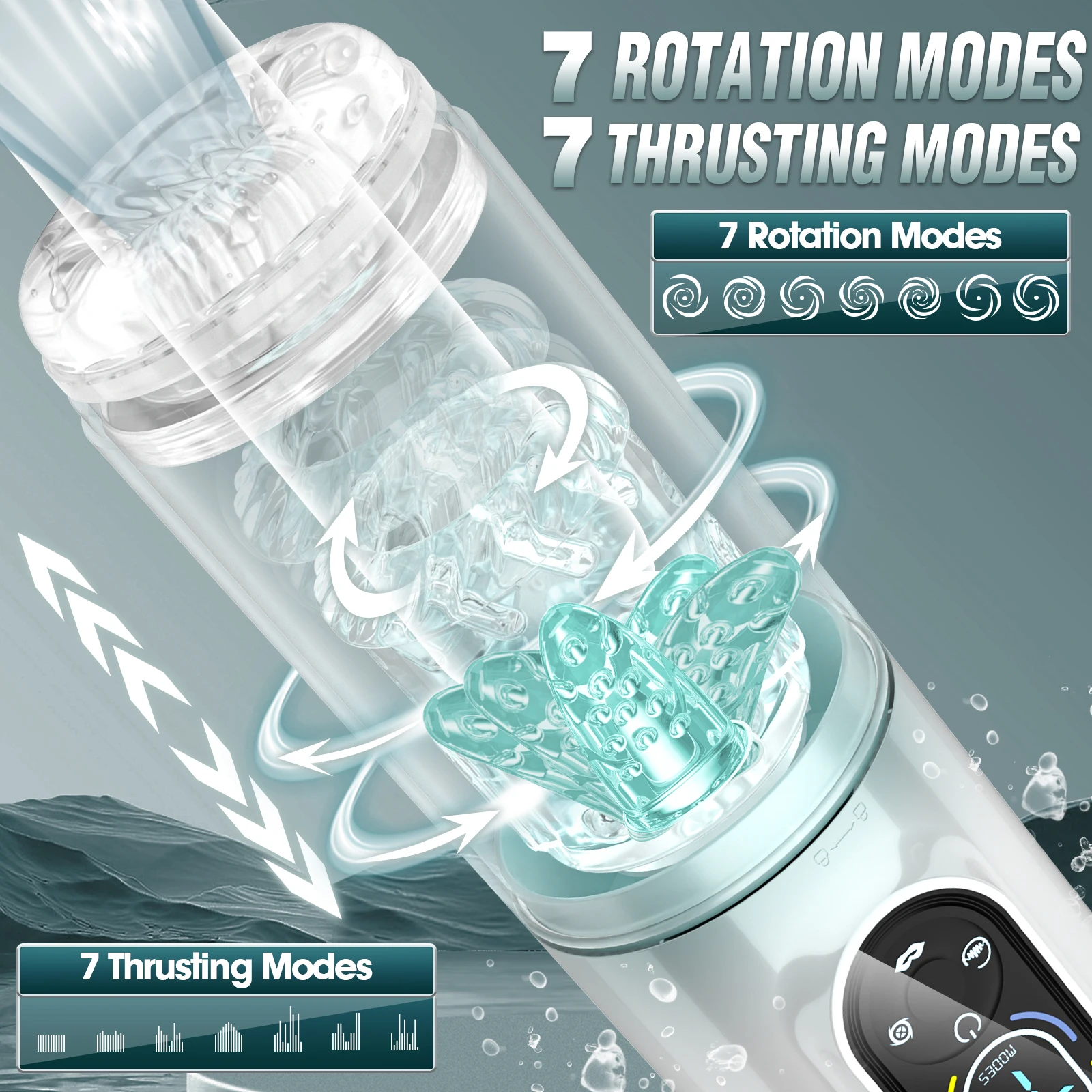 Automatic upgrade rotation sucking machine for men Multi frequency stretching vibration masturbators