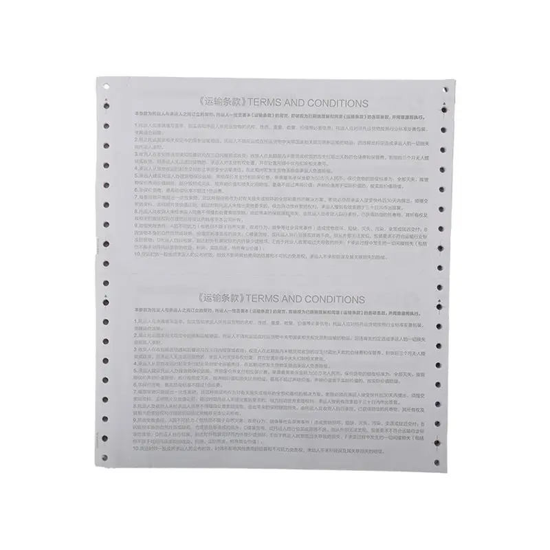 High Quality Barcode Self-Adhesive Courier Express Tickets Commercial Form Bill of Lading