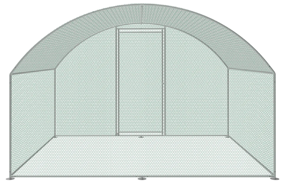 Round Roof Chicken Run 2m x 3m Walk in Pet Cage Coop for Dog Rabbit Hen Cage Pen