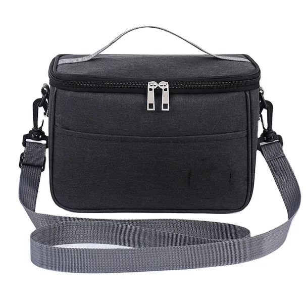 large capacity reusable delivery tote Messenger bag for kids thermal insulated lunch cooler bag