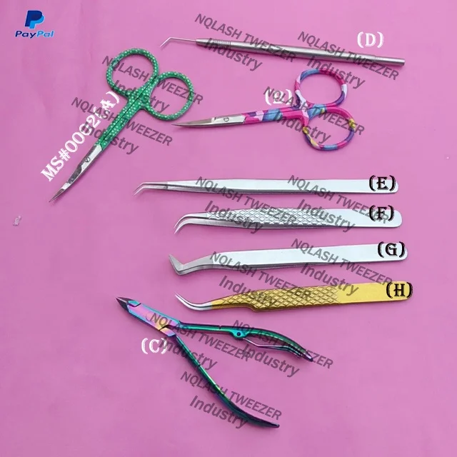 Professional Rainbow Color  Eyebrow Tweezers / Lash Flat Tip Beauty Brow Tweezers   Stainless Steel Custom Logo