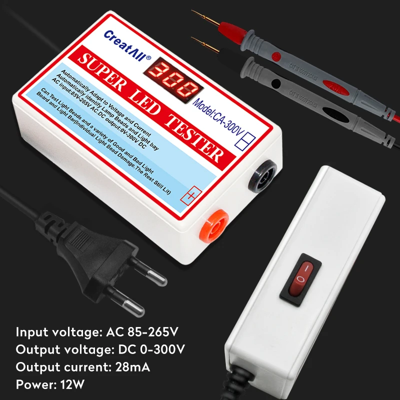 CA-300V LED backlight lamp strip bead lamp TESTER Removable LCD TV maintenance testing tool LED TV TESTER with switch