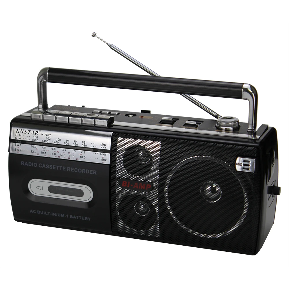 Old style desktop cassette recorder player M-70BT wireless usb tape player with FM AM  radio