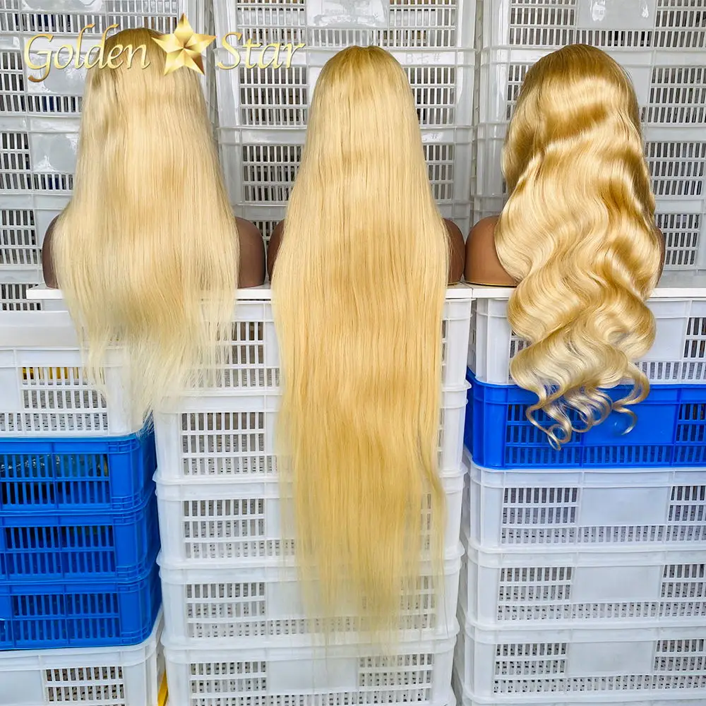 Wholesale 613 HD Full Lace Wig Human Hair,Platinum Blonde 613 transparent Lace Frontal Wig,13x4 13x6 613 Virgin Lace Front Wig