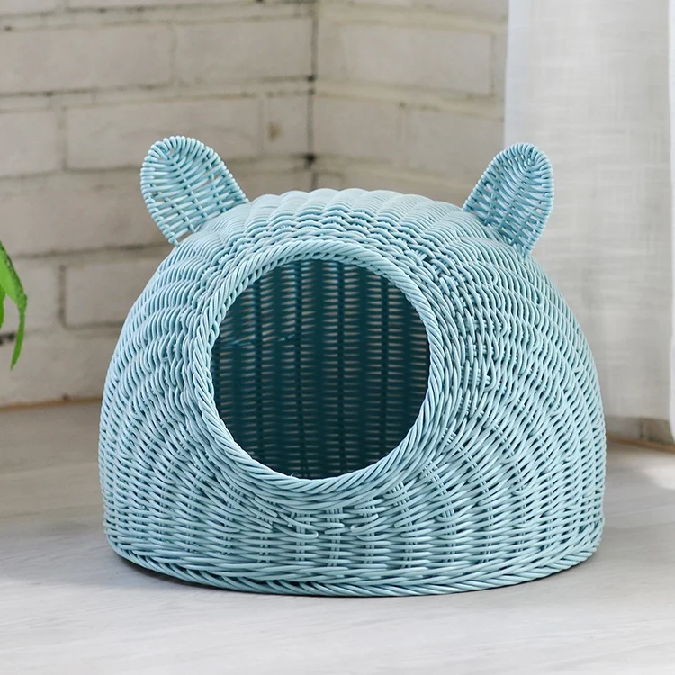 Cheap quality  eco-friendly rattan cat house for sale