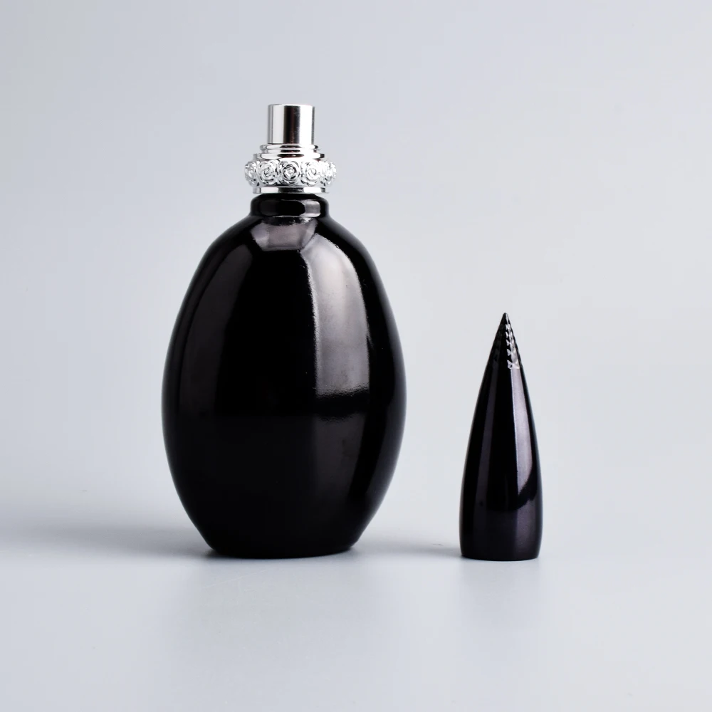 Special Design Matte Black Red Empty Glass Arabic 100ml Perfume Spray Bottle