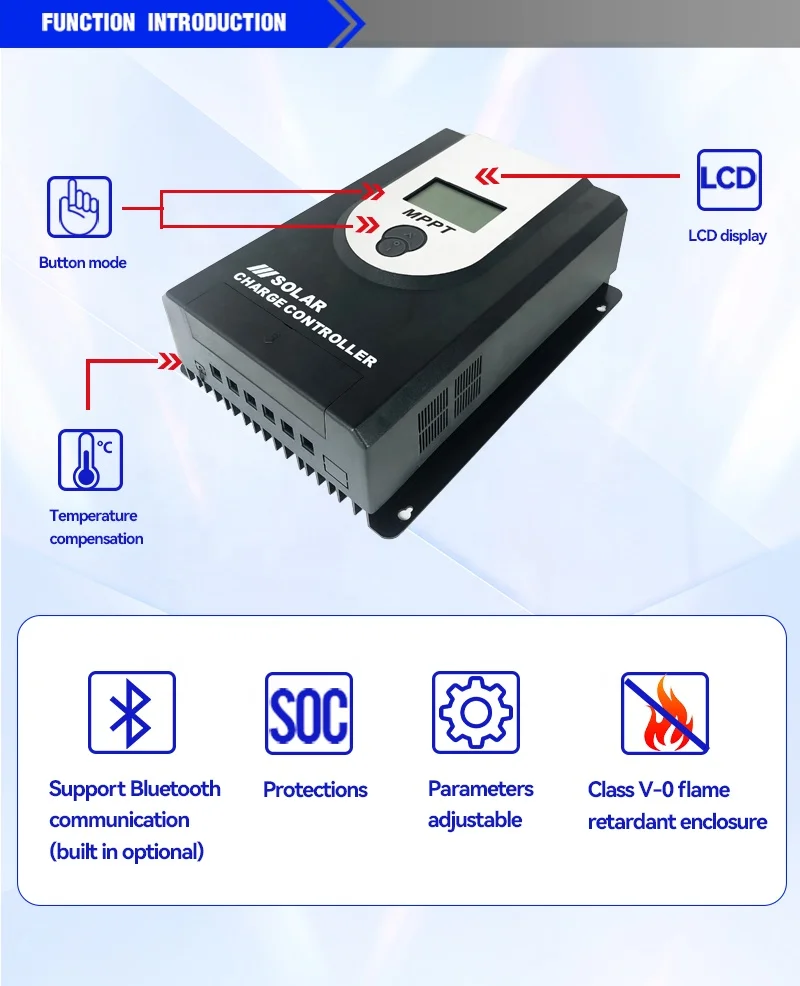 GT Солнечный BT /WIFI 10A 20A 30A 40A 50A 60A MPPT контроллер солнечного заряда 12v 24v для литиевой батареи
