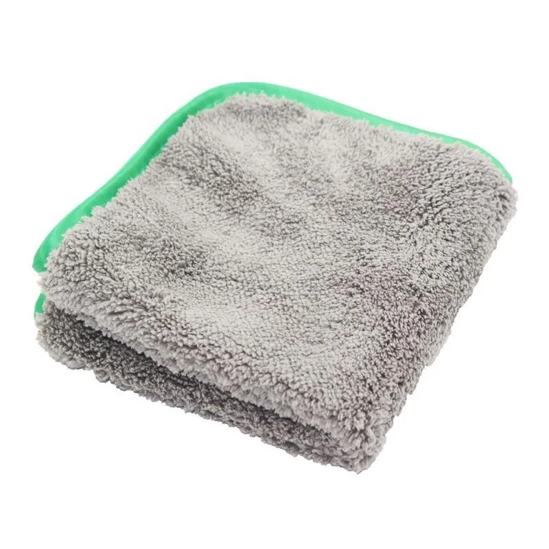 Custom 800gsm Highly Absorbent Strong Thick Microfiber Fabric Car Care Cloth Soft Plush Microfiber Coral Fleece Towel Car Use
