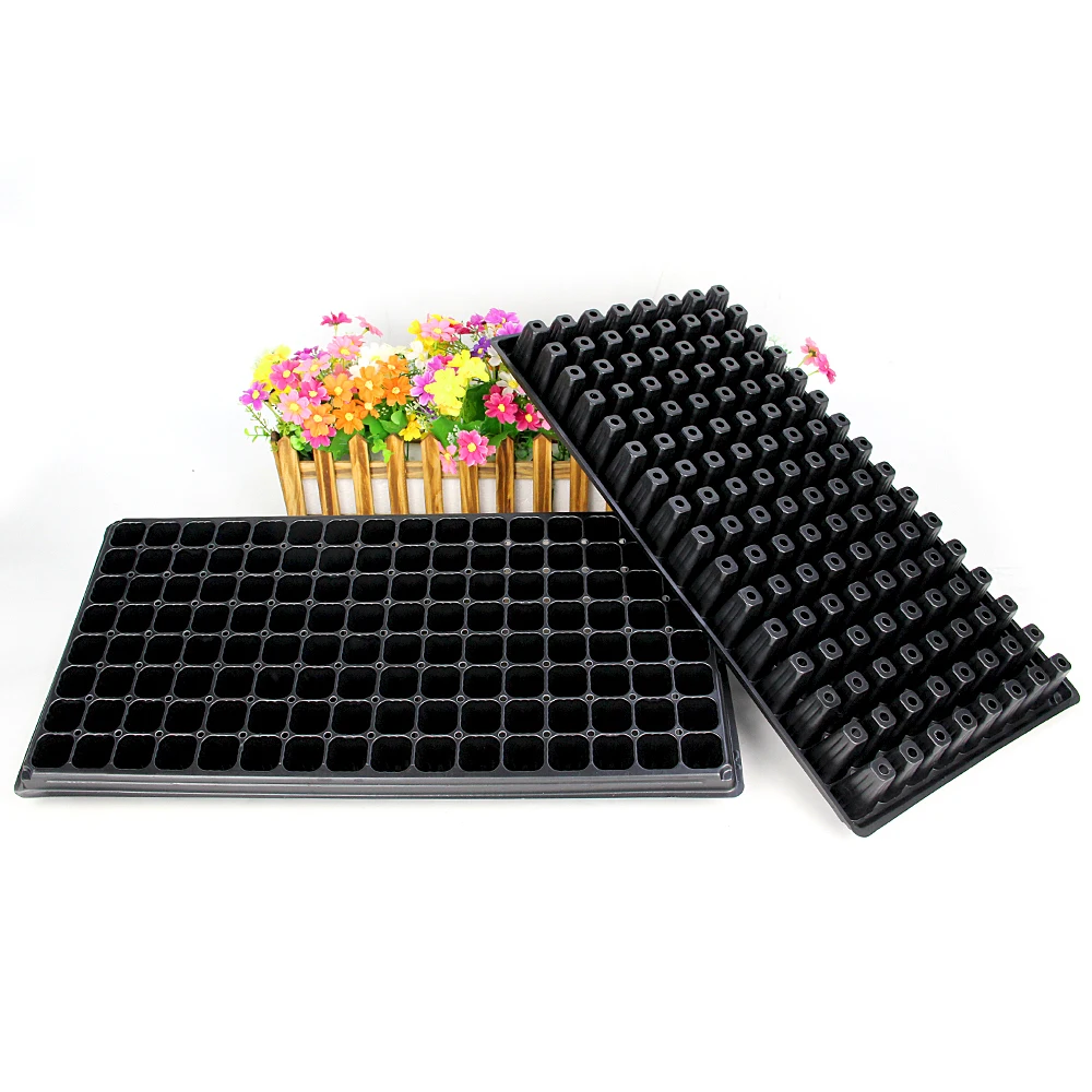 128 Cells Seed Plant Germination Vegetables Flower Growing Tray Garden Seedling Nursery Trays