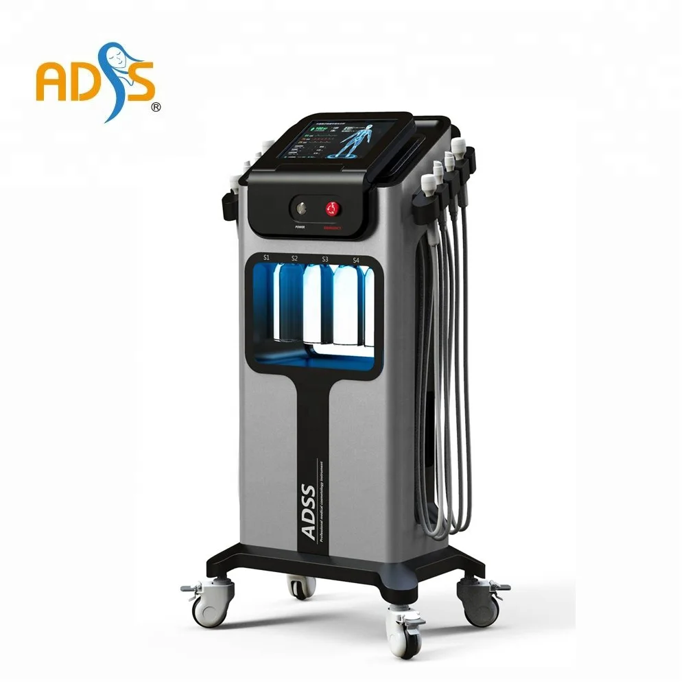 Профессиональный микроочиститель для лица ADSS 2020 Aqua 7 в 1, вакуумный очиститель пор для лица, аппарат для кавитации воды и ухода за кожей