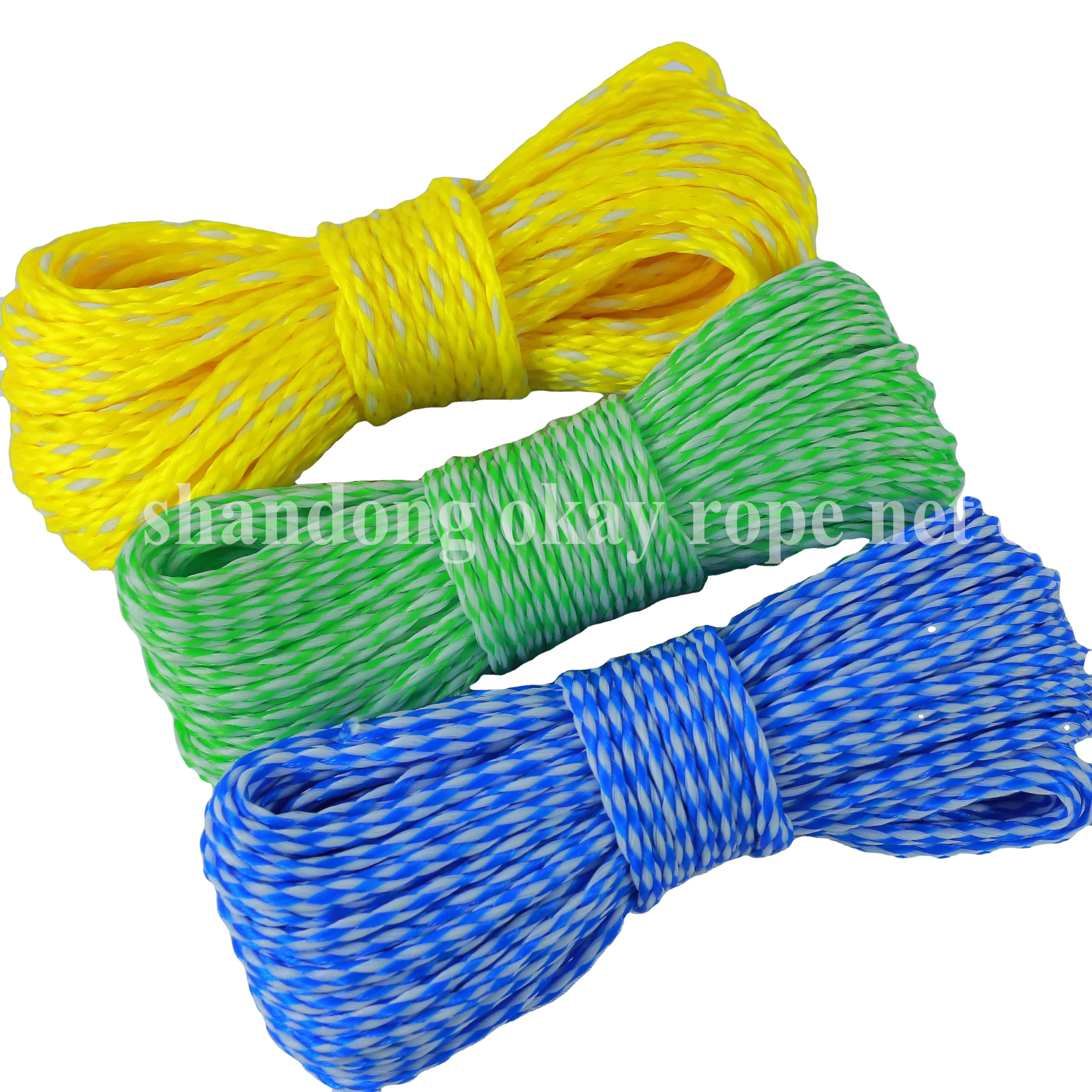 High Quality Woven Ropes With Reasonable Prices And Customizable Colors From Taian China PP Braided Rope