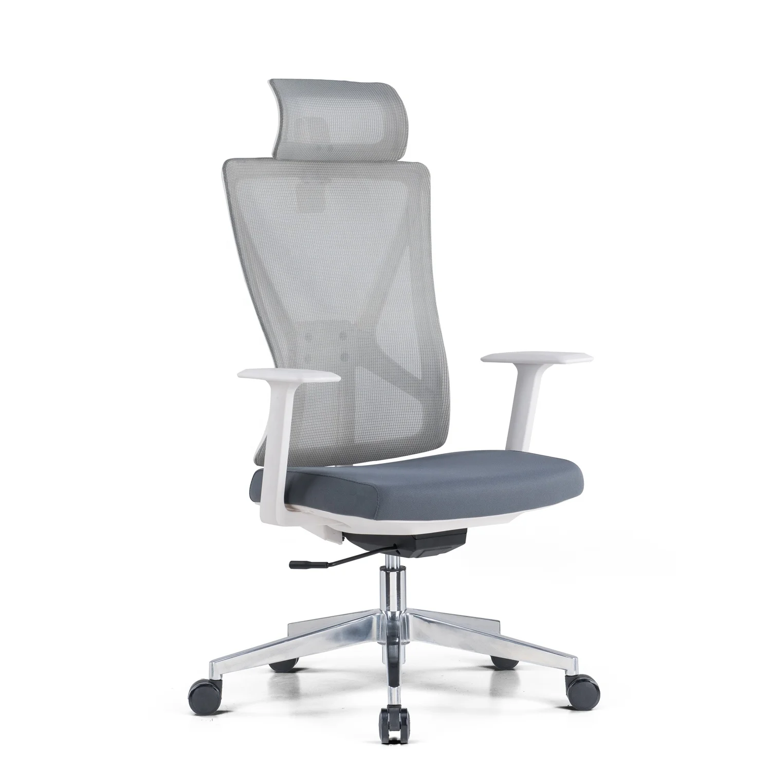 
Вращающийся регулируемый эргономичный вращающийся офисный стул руководителя из белой Сетчатой ткани оптом 