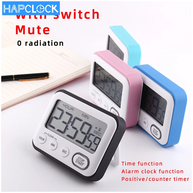 Светодио дный мигающий бесшумный таймер большой цифровой дисплей Обратный отсчет кухонный таймер с магнитом