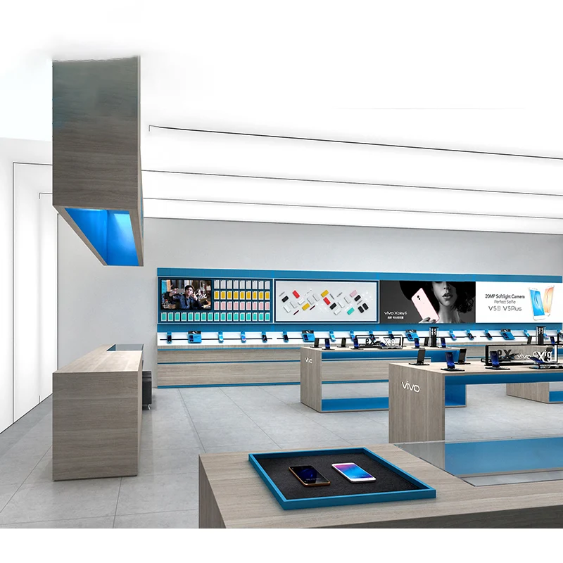 Bespoke Cellphone Standing Table Phone Display Showcase Mobile Phone Accessories Display Counter for sale