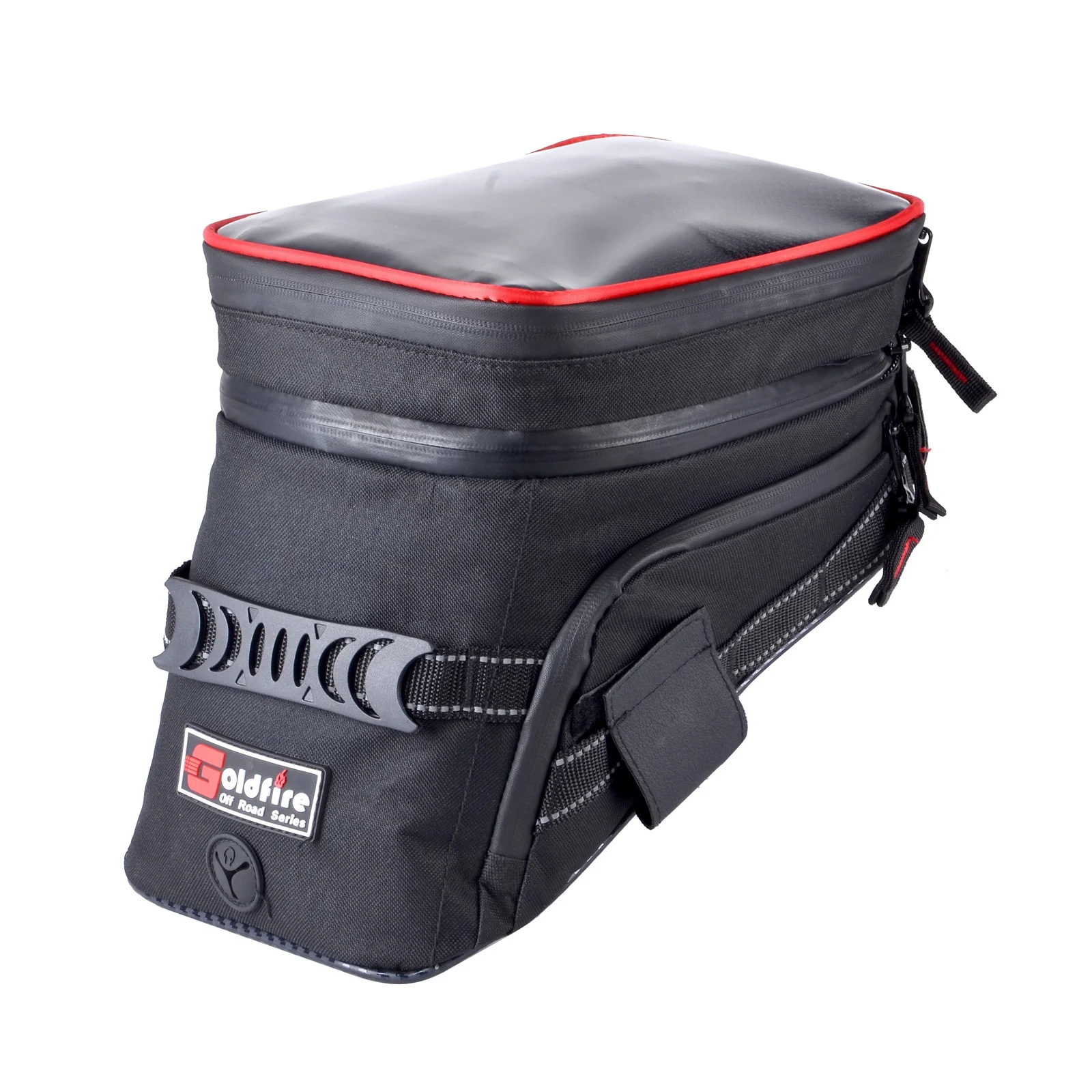 Goldfire Universal Motorcycle Tank Bag Gas Oil Fuel Tank Saddle Quick Release Strap Mount Tank Bag with Strong Reflective Strap