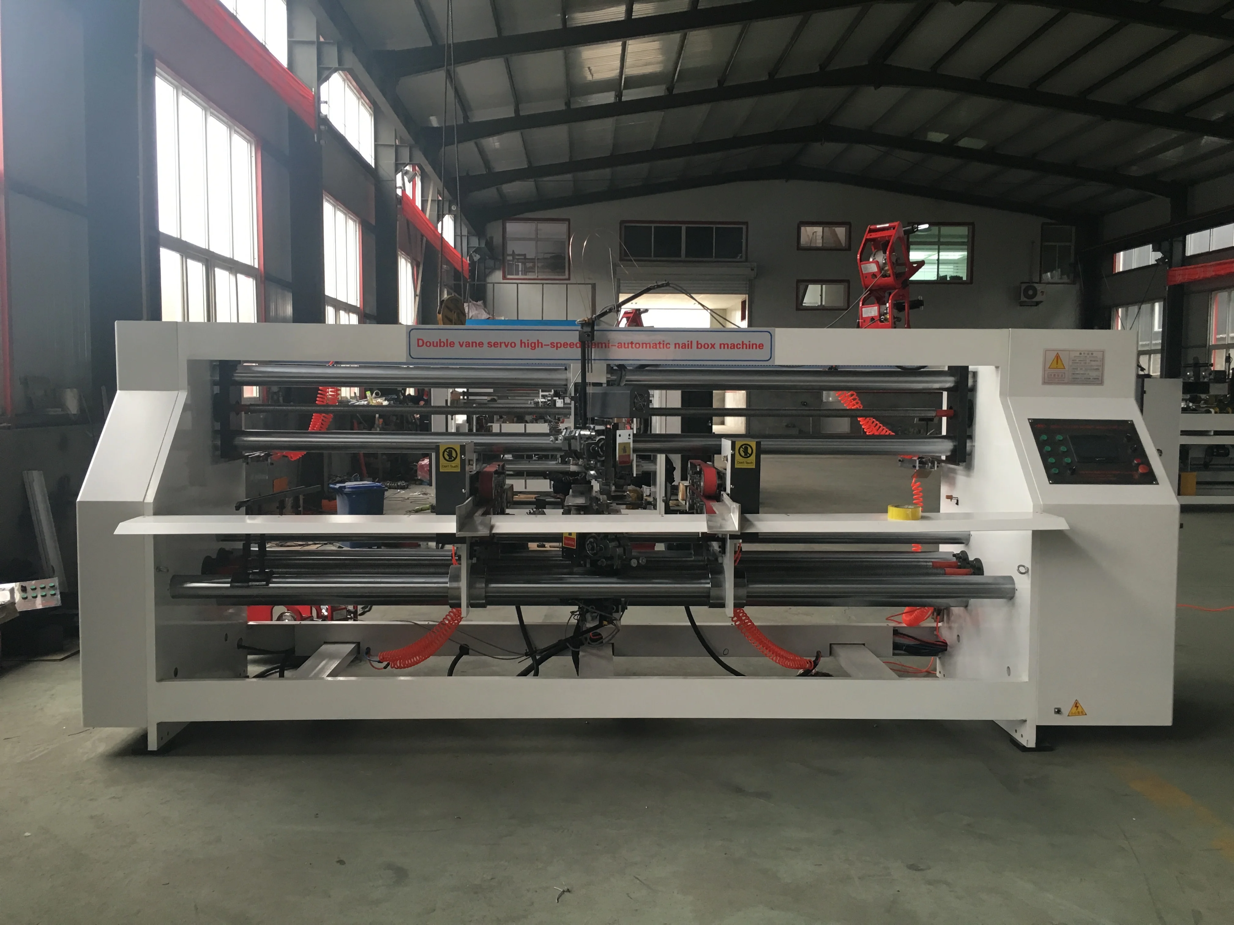Easy to operate Semi-automatic Double Jointed Stitching Machine Carton Box Cardboard Stitcher Machine Nail Packing Machine