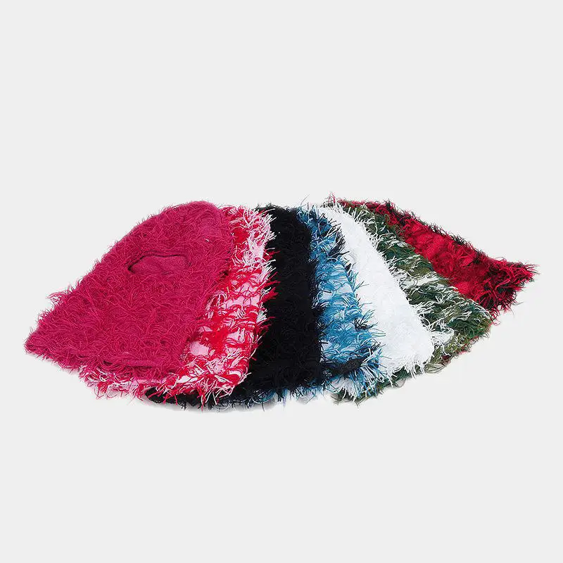 Wholesale Balaclava Mask Knitted Beanie Warmer Full Face Winter Hat Distressed Outdoor Cycling Ski Balaclava Mask