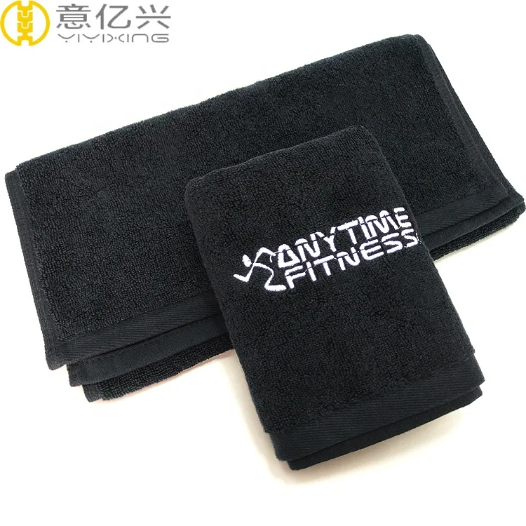 Luxurious Absorbent Pure 100%cotton custom gym towel fitness towel sport towel with logo