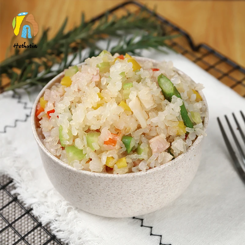 Fast cooking sugar free low calories shirataki rice konjac rice with package customized