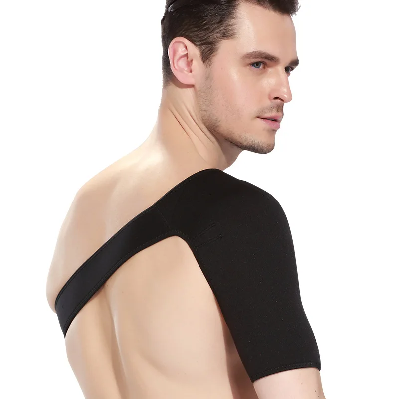 Adjustable breathable shoulder stability support brace for shoulder protection strap