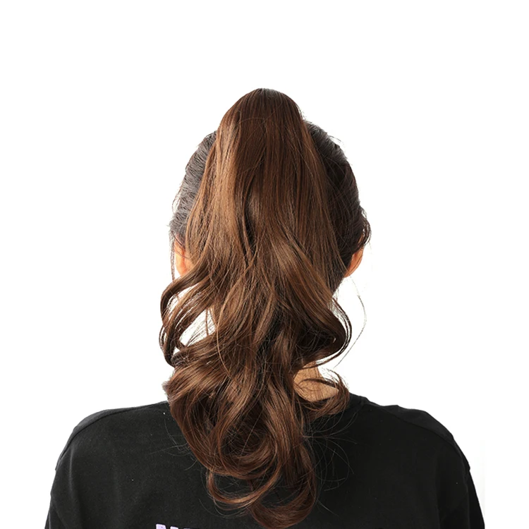 Custom Logo U-tip Hair Recycle Ponytail Synthetic Hair Human Ponytail Hair Extensions