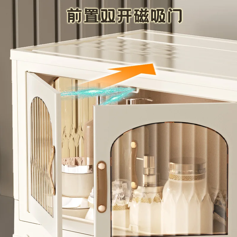 2023 Household Double Doors 2/3/4/5Layers Portable Hanging Wardrobes Kid Clothes Snack Toy Storage Plastics Storage Cabinet