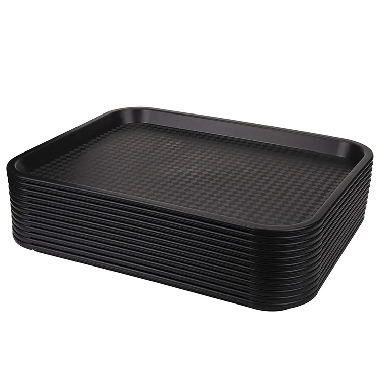 Catering Hotel banquet Large Decorative Service Tray Wheat Straw Plate Food Fruit Dessert Plastic Serving Trays