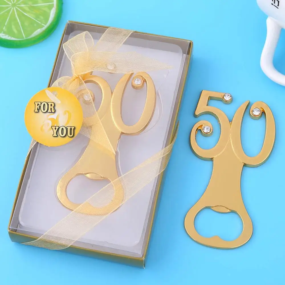 Bottle Openers 50th Anniversary, 50 Birthday Party Favors for Guests
