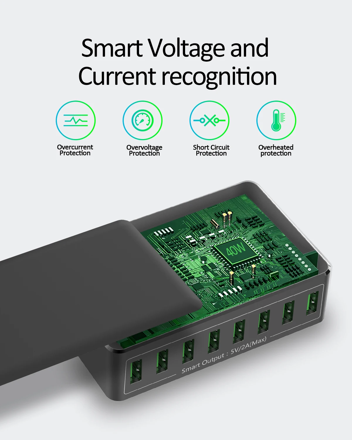 Laudtec KC034 Stations Electric Usb Portable Cell Port Charger Type C Cable Fast Mobile Phone Chargers Charging Station