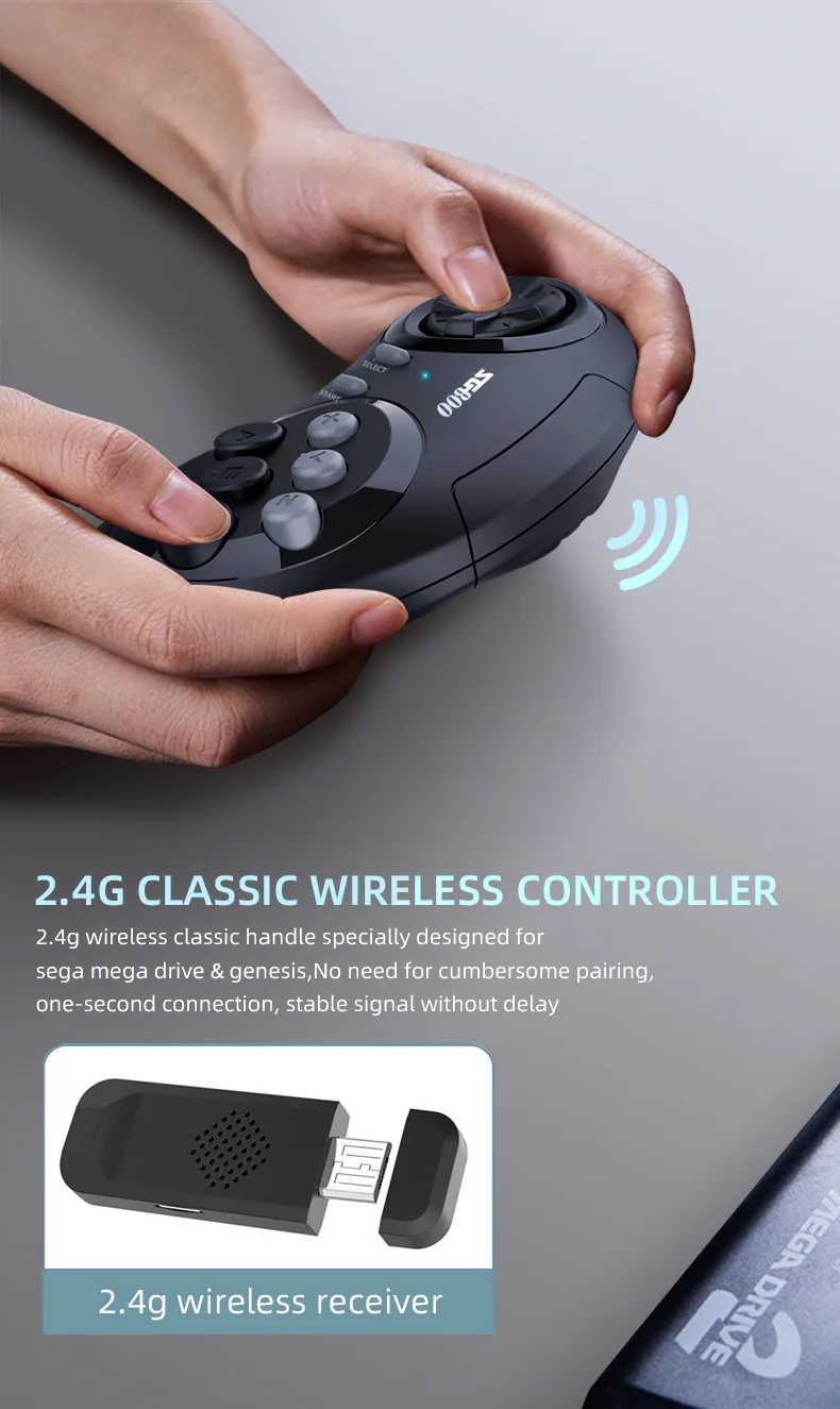 Игровая приставка SG800 встроенная в 688 игр ретро-эмулятор 4 К HD 16 бит MD с беспроводными