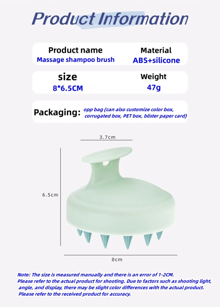 customizable  cats comb  soft   pet  hair removal  hand held  hair scalp massager  comb head silicone hair brush