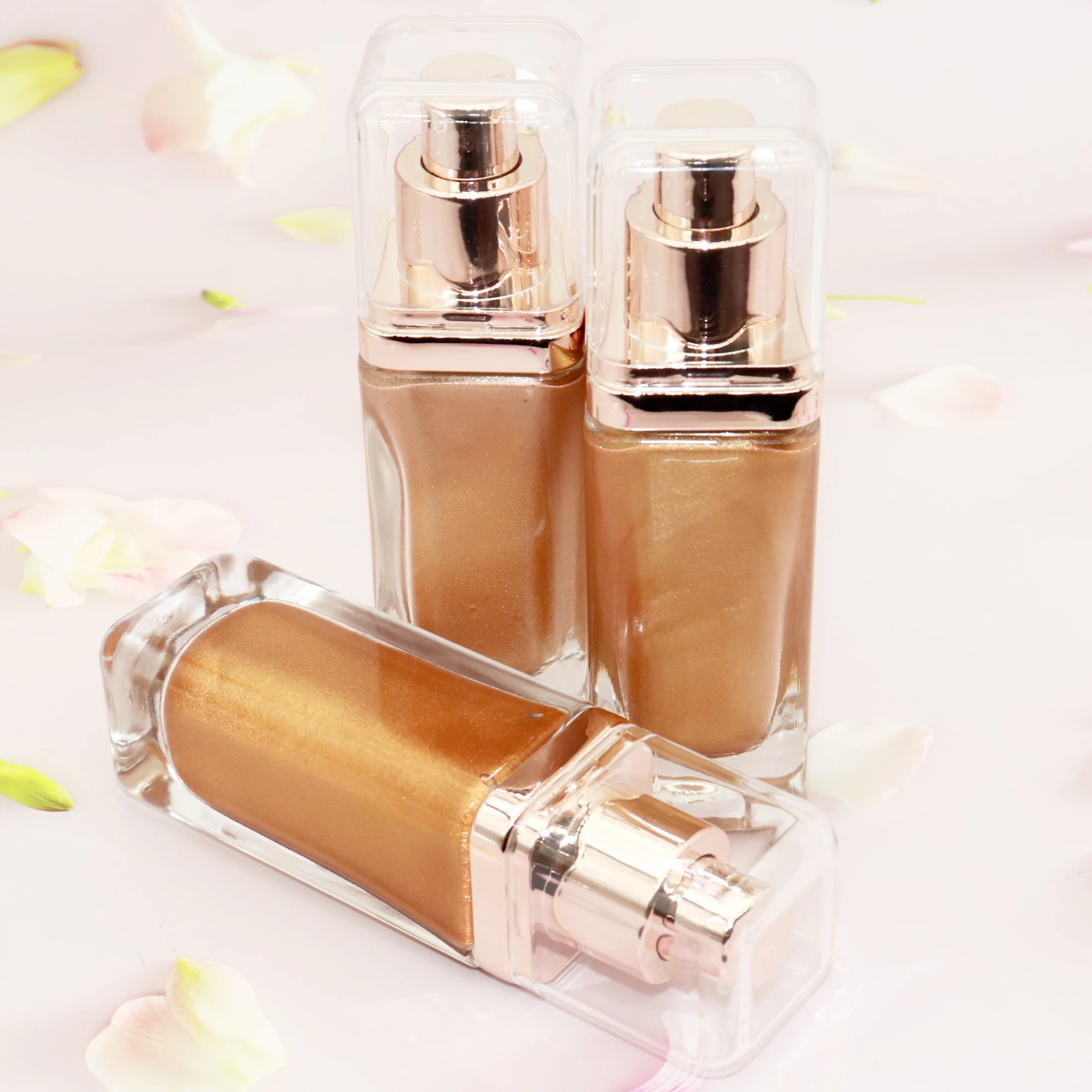 Private Label Wholesale Glow Lotion High Quality Body Shimmer Oil Non-Brand Makeup Face and Body Glitter Highlighter Spray