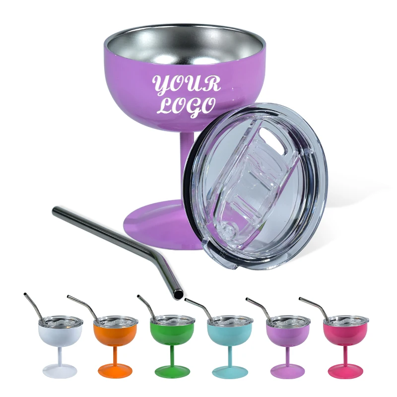 RTS China warehouse 4oz Colored Stainless Steel Margarita Cup Cocktail Glasses shot wine tumbler