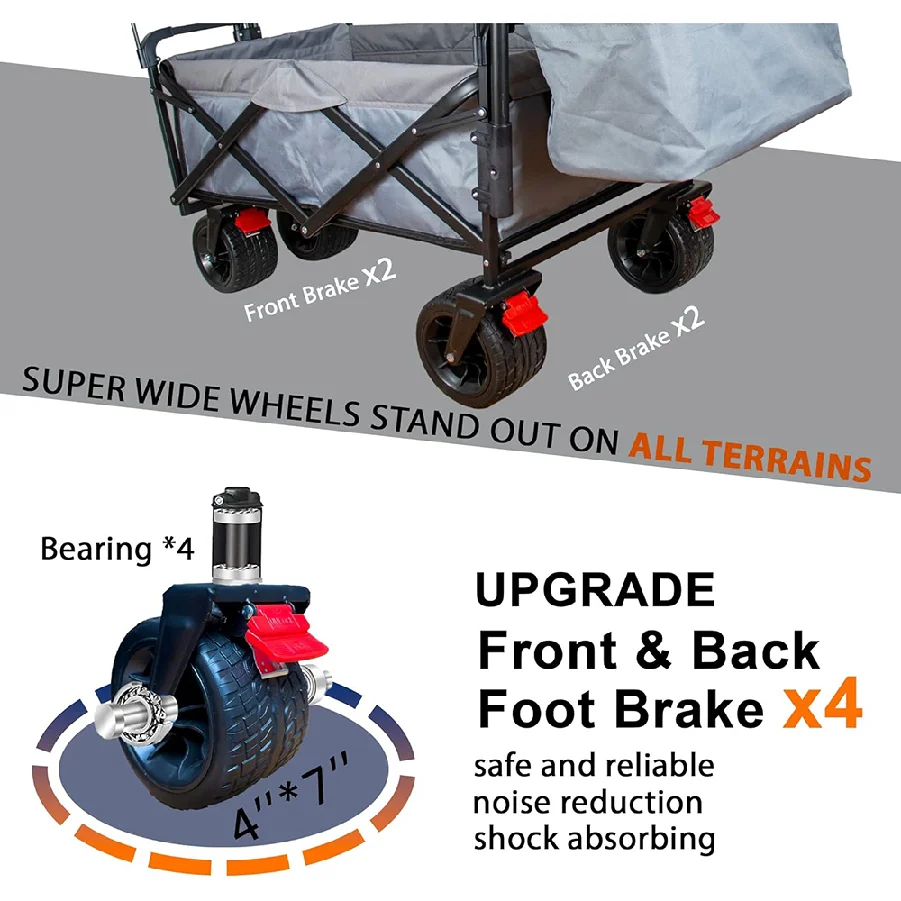 Practical Foldable Truck Cart with Detachable Canopy for Shopping Storage Tools OEM Customizable