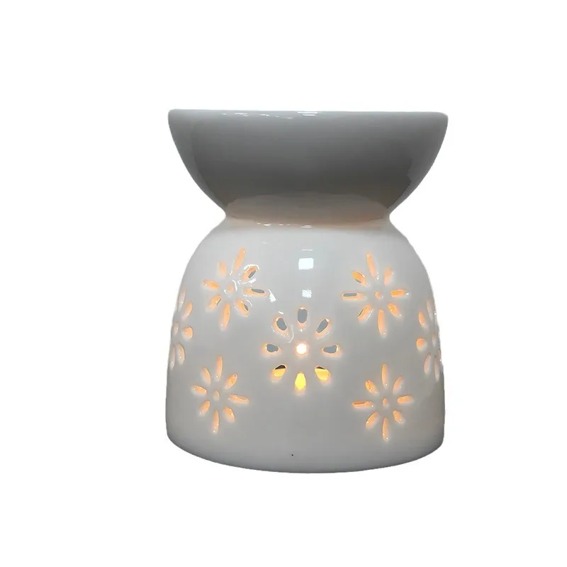 Cross border star and moon incense burner ceramic essence furnace candle aroma furnace oil lamp home Middle East candle holder