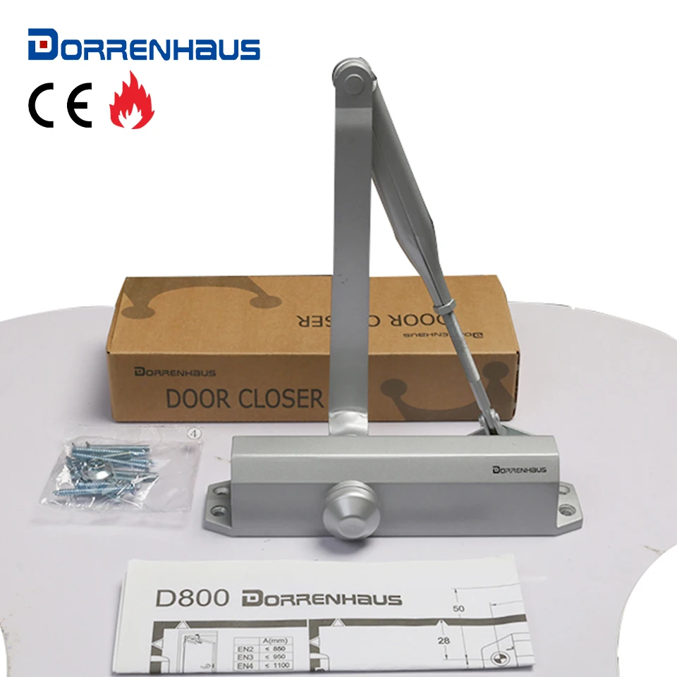 DORRENHAUS D803 CE Certified Aluminium Size 2-4 Hydraulic Automatic Hold Open Fire Door Closer