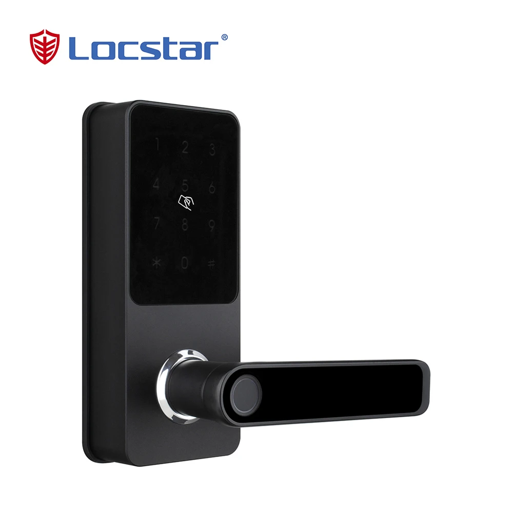 Locstar Fingerprint Tuya Password Bedroom Security Gate Locks Ttlock Biometric Mortise Key Smart Electric Deadbolt Door Lock