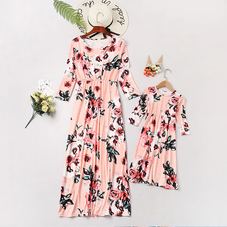 
Mommy And Me Clothing Mother Daughter Clothing Kids Parent Child Dresses Mom Daughter Matching Dresses 