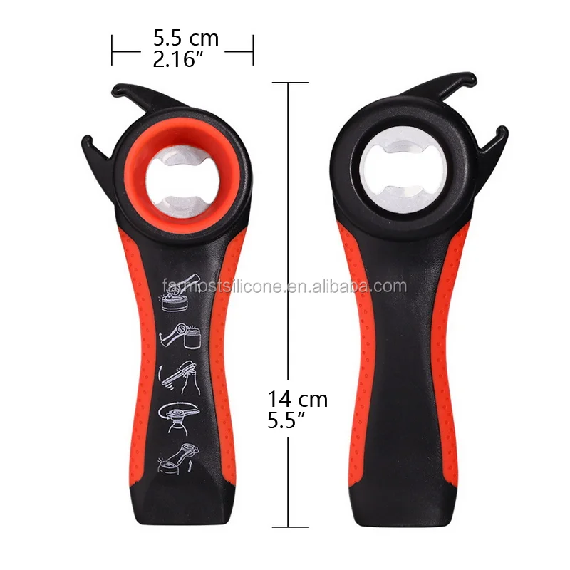 
Multi Bottle Opener 5 in 1 Jar Bottle Can Opener Bottle Cap Grip Jar Seal Breaker Claw Beer and Soda Pops 