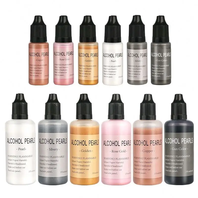 Лидер продаж 2021 года, металлический спиртовой жемчужный жидкий пигмент Osbang 15 мл для эпоксидной смолы и художественной живописи