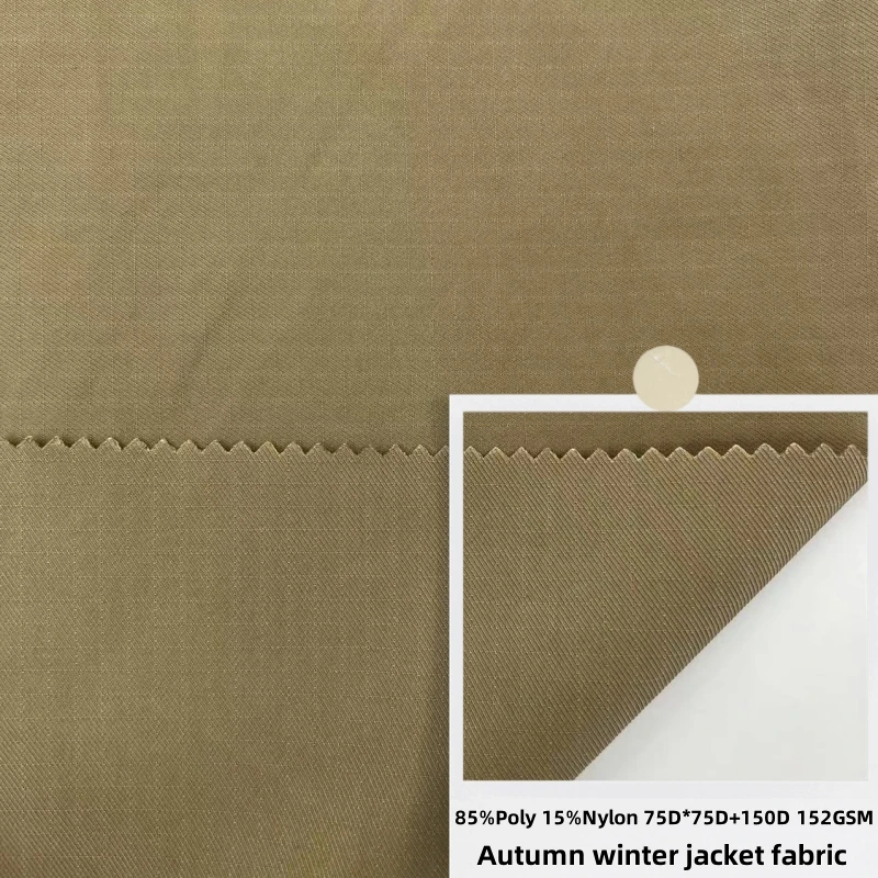 High quality waterproof sustainable polyester nylon blend fabric for down jackets