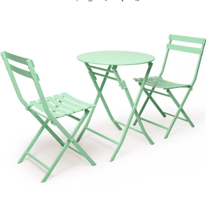 
fold steel table set for outdoor and indoor 