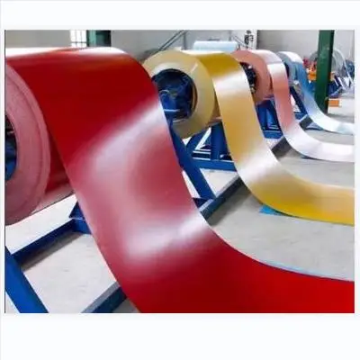 Factory Supply Color coated plate 25 5um pre coated galvanized steel coil ppgi steel coil used in roofing sheet