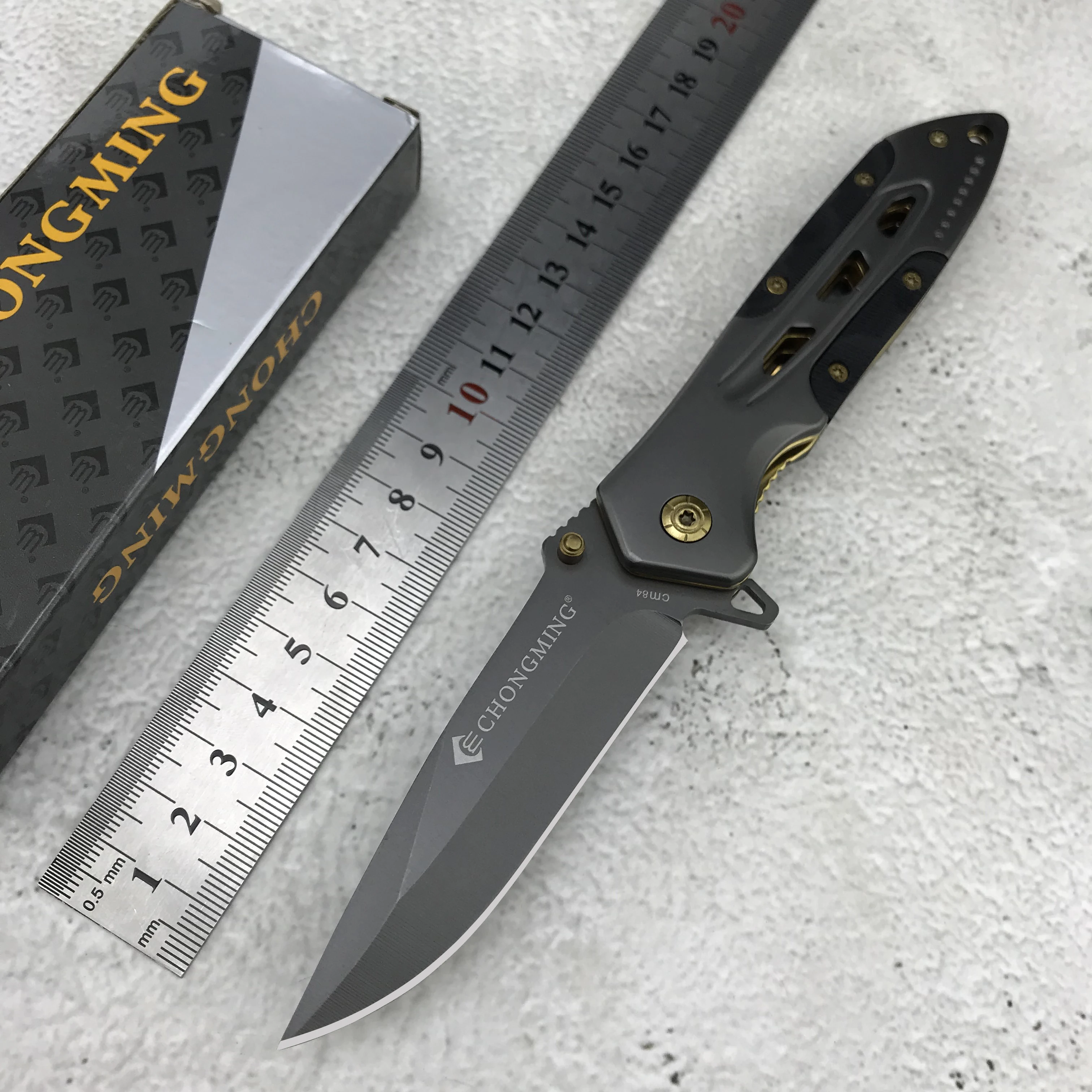 All steel Multifunctional Outdoor cold folding knife camping hunting pocket knife