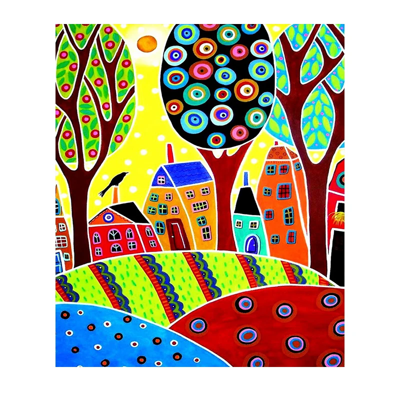 5D Diy Kits, Full Drill Arts Craft Art tree Canvas Supply for Home  Wall  Decor Paintings Art On wall collage kit 	 glass paint