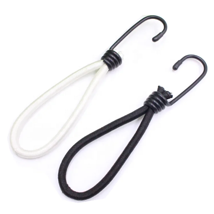 Elastic Rope Heavy Duty 6MM*20CM Bungee Cords with Hooks Superior Latex Heavy Duty Elastic Strapping Tape for Camping, Trucks