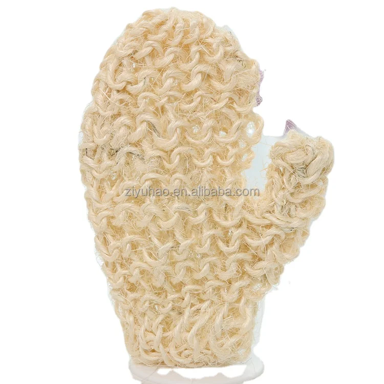Exfoliating Sisal Loofah Gloves Mitten Remove Dead Skin Bath Body Scrub Exfoliator Bath Glove