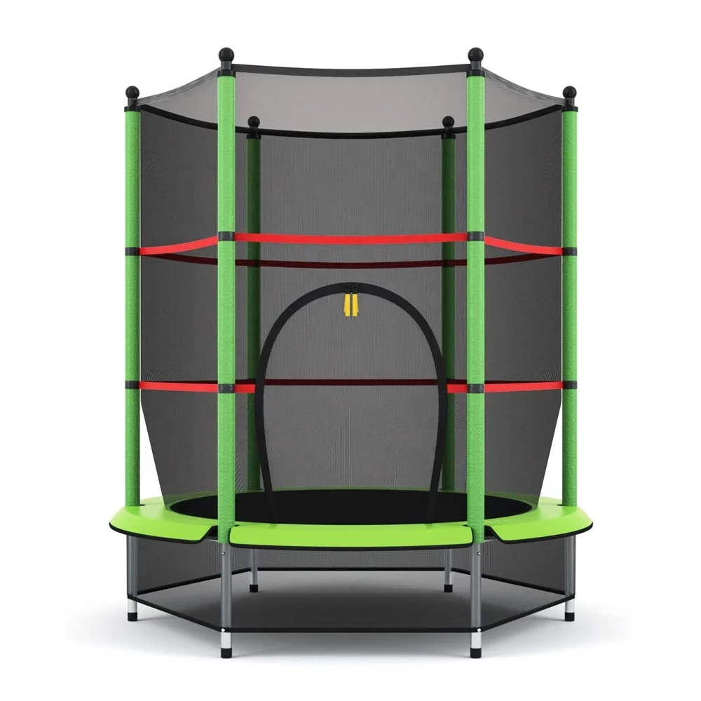 Батут с защитной сеткой для помещений, фута